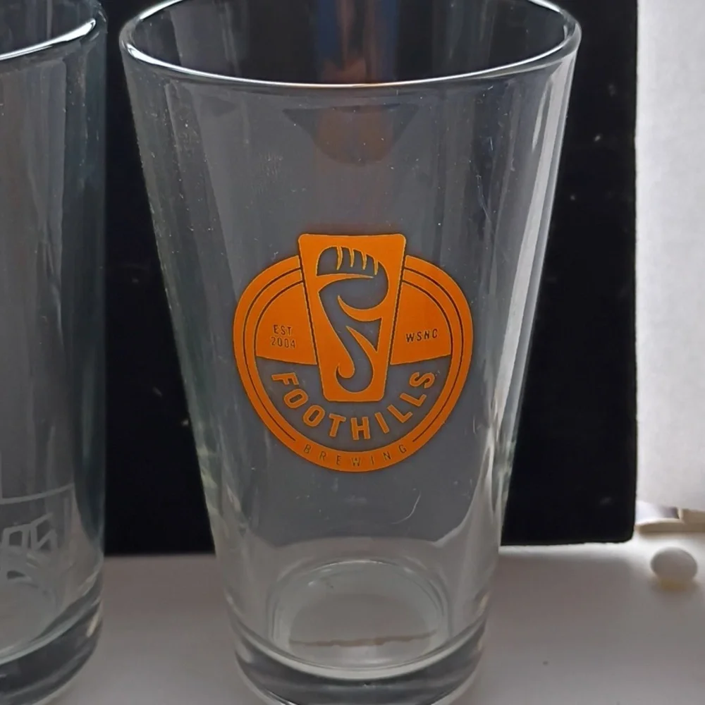 Pint Glass Set - Clear,  Oskar Blues, Wolverines, And Foothills Brewing